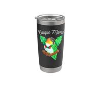 Caique Mama | Parrot Bird Mom Acquerello Bicchiere termico in acciaio inox doppia parete