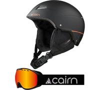 Cairn Flow, casco da sci + occhiali da sci, set, nero