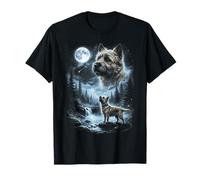 Cairn Terrier Che Ulula alla Luna Retro 90's Dog Maglietta