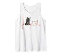 Cairn Terrier Dog Heartbeat ECG I Miei Cani Sono Il Mio Cardio Canotta