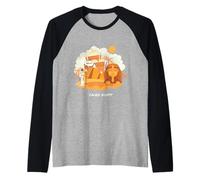 Cairo Egitto Souvenir Bambini Donna egiziana dicendo Ahlan Ciao Maglia con Maniche Raglan