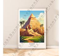 Cairo Viaggi Stampa Illustrazione Art Egitto Poster Muro Décor Opera D'Arte