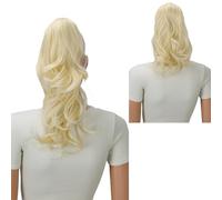 CAISHA 2 IN 1 30cm E 40cm Posticcio Treccia Portare I Codini Extensions Per I Capelli Voluminoso Ondulato Biondo Platino H305