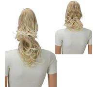 CAISHA 2 IN 1 30cm E 40cm Posticcio Treccia Portare I Codini Extensions Per I Capelli Voluminoso Ondulato Bionda H304