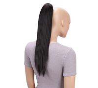 CAISHA 40cm Coda Di Cavallo Lily Posticci Per Capelli Con Pinza Capelli Capelli Extensions Finta Liscio Marrone Scuro H146