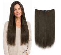CAISHA 50cm 1 Trama Extension Con Elastico Extension Per Capelli Parrucchino Liscio Resistente Al Calore Bruna E111