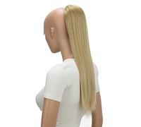 CAISHA 55cm Coda Capelli Nina Con Coulisse Capelli Extensions Finta Per Donna Posticcio Per Capelli Liscio Biondo Chiaro PH507