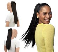 CAISHA 55cm Coda Capelli Nina Con Coulisse Capelli Extensions Finta Per Donna Posticcio Per Capelli Liscio Marrone Scuro PH502