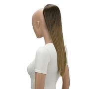 CAISHA 55cm Coda Capelli Nina Con Coulisse Capelli Extensions Finta Per Donna Posticcio Per Capelli Liscio Marrone Chiaro Mix PH525