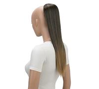 CAISHA 55cm Coda Capelli Nina Con Coulisse Capelli Extensions Finta Per Donna Posticcio Per Capelli Liscio Miscela Marrone PH524