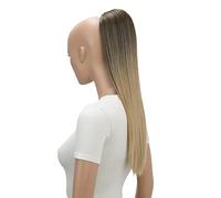 CAISHA 55cm Coda Capelli Nina Con Coulisse Capelli Extensions Finta Per Donna Posticcio Per Capelli Liscio Marrone Biondo Mix PH526