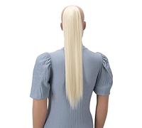 CAISHA 60cm Posticcio Per Capelli Hailey Con 2 Nastri Coda Di Cavallo Voluminoso Capelli Finti Liscio Biondo Platino HC29