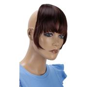 CAISHA Bangs Clip In Extensions La Frangia Posticcio Extensions Per I Capelli Marrone Rossiccio Mix HF1-2