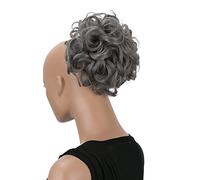 CAISHA Chignon Pezzo Di Capelli Treccia Chignon Chignon Hepburn Cravatta Per Capelli Updos Grigio HK117
