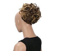 CAISHA Chignon Pezzo Di Capelli Treccia Chignon Chignon Hepburn Cravatta Per Capelli Updos Mix Biondo Dorato Ramato HK122