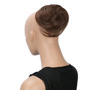 CAISHA Chignon Posticcio Treccia Hepburn-Bun Capelli Elastici Updo Marrone Chiaro DC1