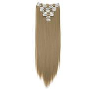 CAISHA Clip Da 8 Pezzi Nelle Extension Per Capelli Parrucchino Sintetico Voluminoso liscio Biondo Naturale CES24