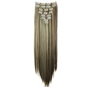CAISHA Clip Da 8 Pezzi Nelle Extension Per Capelli Parrucchino Sintetico Voluminoso liscio Marrone Biondo Mix CES15
