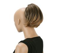 CAISHA Panino Pezzo Di Capelli Treccia Con Clip A Farfalla Nodo Per Capelli Acconciatura Da Sposa Panino Hepburn Cravatta Per Capelli Miscela Marrone H411