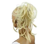 CAISHA Parrucchino Jumbo Elastico Per Capelli Acconciature Da Sposa Chignon Ondulato Biondo Platino G3D