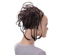 CAISHA Parrucchino Jumbo Elastico Per Capelli Acconciature Da Sposa Chignon Ondulato Marrone Cioccolato G2D