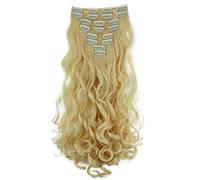 CAISHA XXL 45cm 8 Pezzi SET Clip In Extensions Extensions Per I Capelli Posticcio Voluminoso Ondulato Biondo Platino CES5-1