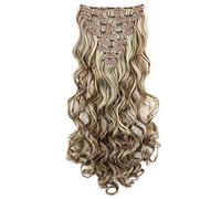 CAISHA XXL 45cm 8 Pezzi SET Clip In Extensions Extensions Per I Capelli Posticcio Voluminoso Ondulato Biondo Castano Mix CES15-1