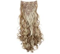 CAISHA XXL 45cm 8 Pezzi SET Clip In Extensions Extensions Per I Capelli Posticcio Voluminoso Ondulato Biondo Scuro Mix CES14a-1