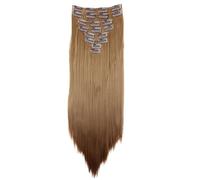 CAISHA XXL 50cm 8 Parti Set Clip In Extension Extension Per Capelli Lisci Marrone Mix CES206