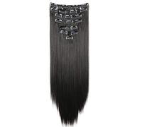 CAISHA XXL 50cm 8 Parti Set Clip In Extension Extension Per Capelli Lisci Marrone Scuro CES102