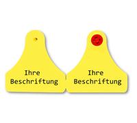 Caisley FLEXOPLUS - Marca auricolare F/F 25 pezzi Mandrino + parte perforata // 57x58 mm, etichettato nessuna dimensione blu