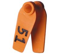 Caisley Marche auricolari PRIMAFLEX, misura 0/0, 49x18 mm in rilievo su entrambi i lati, 25 pezzi/sacchetto 201-225 arancione