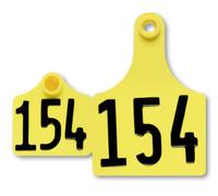 Caisley PRIMAFLEX - Cartellini auricolari misura 3 90x62 mm 25 pezzi in una confezione, etichettati su entrambi i lati 101-125 giallo