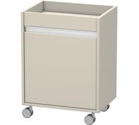 Caisson à roulettes Duravit Ketho, 500x670x360 mm, 1 porte, charnières à gauche, KT2530L9191, KT2530L9191, Colorazione: Decoro taupe opaco