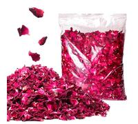 CaiTang 300g Petali di Rosa essiccati Naturali, Petali di Rosa Rossa Essiccati, Pediluvio, Bagno, Spa, Matrimonio, Boda, Fragranze per La Casa Accessori Fai da Te