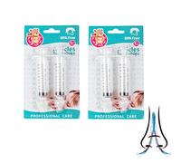 CaiTang 4 pezzi Irrigatore e Nasale, Set con Siringa e Punta Aspirazione Silicone Riutilizzabile