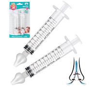 CaiTang Irrigatore Nasale 2 Pezzi, Set per Bambini con Siringa e Punta di Aspirazione in Silicone Riutilizzabile