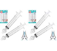 CaiTang Irrigatore Nasale 2 Pezzi, Set per Bambini con Siringa e Punta di Aspirazione in Silicone Riutilizzabile (Confezione da 2)