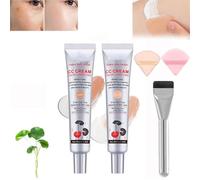 Caiucoco Cc Cream, Tsunamyst Cc Cream, Korean Color Changing Cc Cream, Color Correcting CC Cream, Korean Cc Cream Foundation, Korean Cc Cream, Coverage Lightweight Foundation (Dark+Light, 45ml)