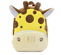 Caixiabeauty Zaino Cartoon Personalizzato for Bambini, Zaino Ricamato, Zaino Asilo for Ragazzi, Zaino Prescolare, Zaino Personalizzato for Bambini con Nome(Yellow)