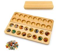 CAIXIANGYU Gioco di Mancala, Kalaha in Legno con Pietre Preziose(Legno)