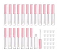 CAIYA 20 Contenitori Vuoti per Lucidalabbra, 4 ml Lucidalabbra Ricaricabile Fai da te Vuoto, Mini Bottiglia Divisa per Campioni di Rossetto fai da te
