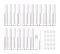 CAIYA 20 Contenitori Vuoti per Lucidalabbra, 4 ml Lucidalabbra Ricaricabile Fai da te Vuoto, Mini Bottiglia Divisa per Campioni di Rossetto fai da te