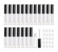 CAIYA 20 Contenitori Vuoti per Lucidalabbra, 4 ml Lucidalabbra Ricaricabile Fai da te Vuoto, Mini Bottiglia Divisa per Campioni di Rossetto fai da te