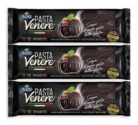 CAIYA 3X Scotti Pasta Venere Spaghetti di Grano Duro Integrale e Farina di Riso Nero Venere 400g [3 Confezioni]
