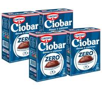 CAIYA 4X Cameo Ciobar Zero Preparato per Cioccolata Calda al Cioccolato con Zero Zuccheri Aggiunti Denso e Cremoso Scatola con 5 Bustine 76g [4 Confezioni]