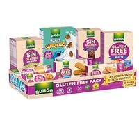 CAIYA BOX Assortimento di Biscotti Gullon Senza Glutine: Digestive, Crackers Salato, Sandwich Chocolate, Cracker Maria, Cookies Chocolate, Dibus Sharkies, Chip Choco, Oats e Choco Chips [8 Pezzi]