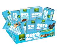 CAIYA BOX Assortimento di Biscotti Gullon Senza Zuccheri: Duo, Chocoslim, Twin, Digestive, Fibra, Chocochips, Frollini, Choco Tablet, Petit e Gallette [10 Pezzi]