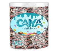 CAIYA DELICIOUS Cilindro Trasparente con Snack Miniatures al Cioccolato a Latte con Caramello Mou e Malto per mars, circa 102 praline di cioccolata, 1kg
