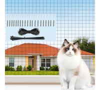 Caiyloxn Rete per gatti per balcone, 6 x 3 m, senza foratura, per il fissaggio di balconi e finestre